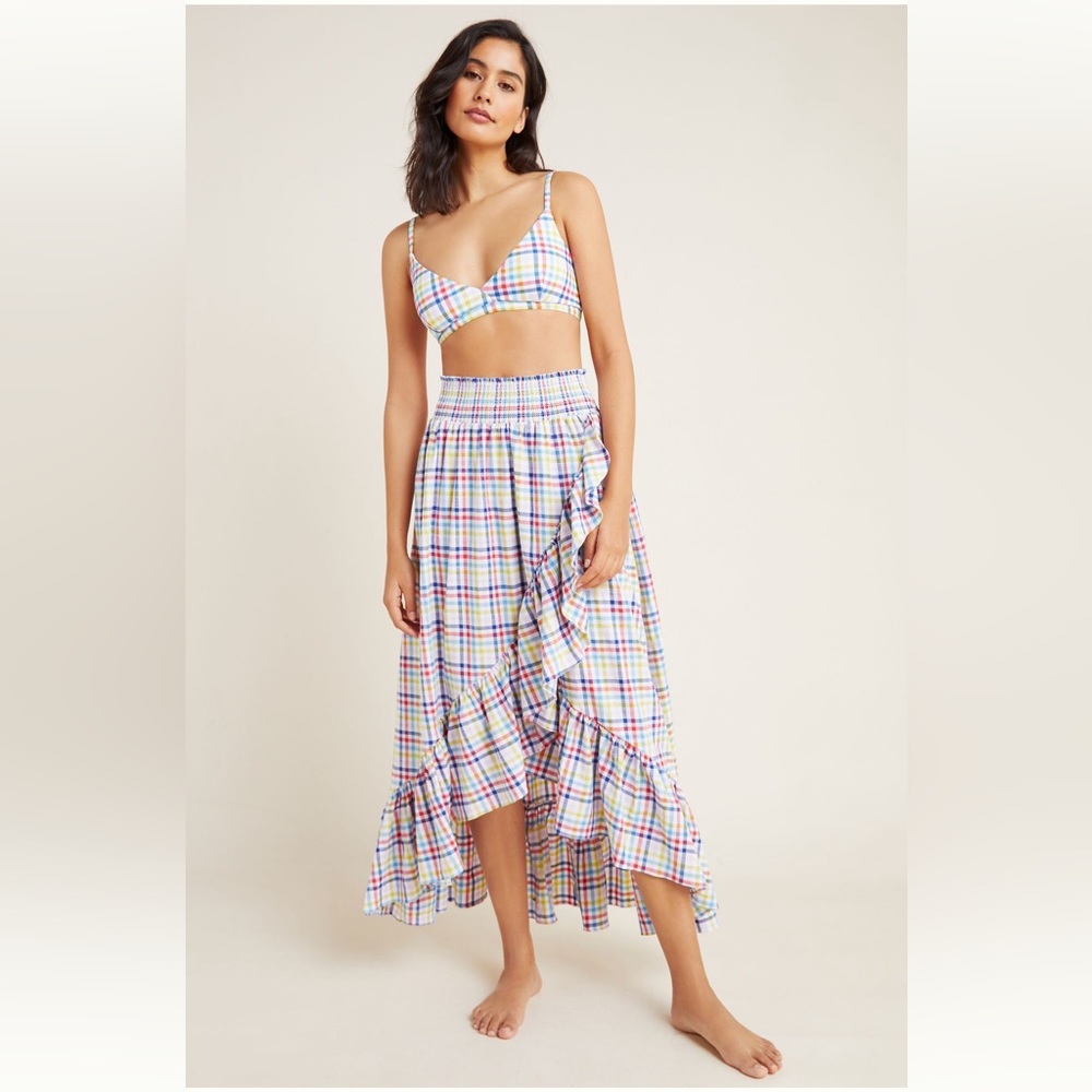 Beautiful Anthropologie Multi Colored Delila Cover-Up Maxi Skirt. NWOT